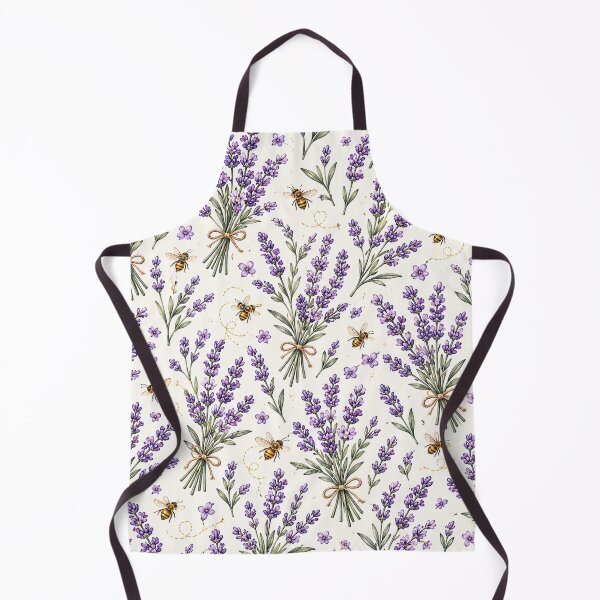 Item preview, Lavender & Tiny Bee Pattern – Cottagecore Botanical Floral designed and sold by RJACreative.