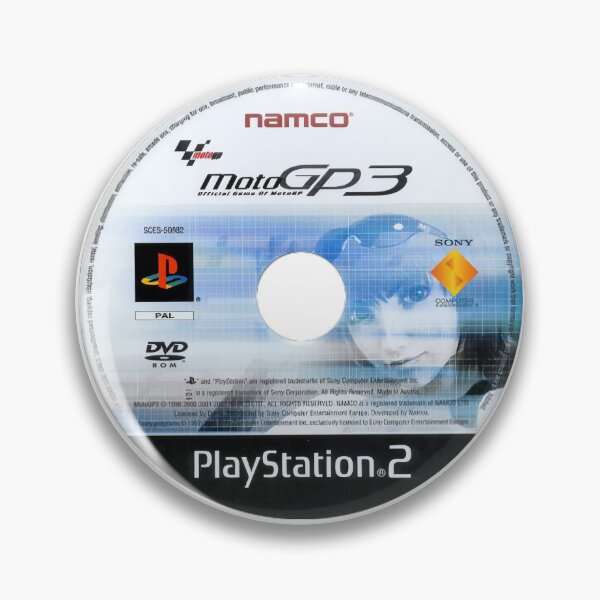 Item preview, MotoGP 3 PS2 Disc Design – Retro Motorcycle Racing designed and sold by Friki Store.