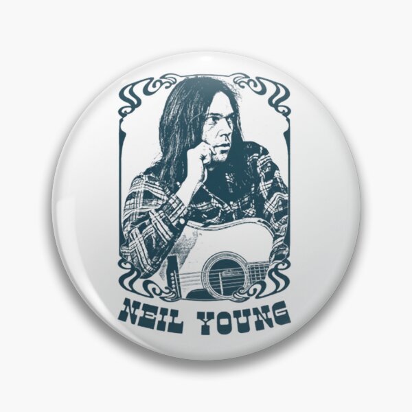 Item preview, Neil Young Blue Portrait Graphic designed and sold by On Trend Prints.