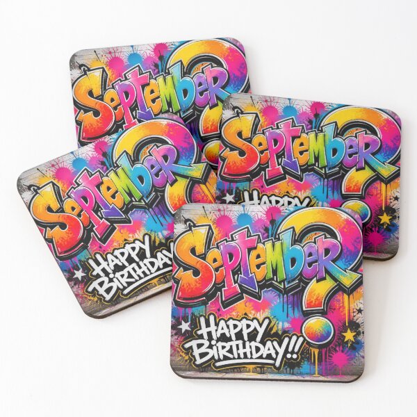 Item preview, September Happy Birthday Graffiti Splash designed and sold by Lespribos .