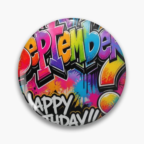 Item preview, September Happy Birthday Graffiti Splash designed and sold by Lespribos .