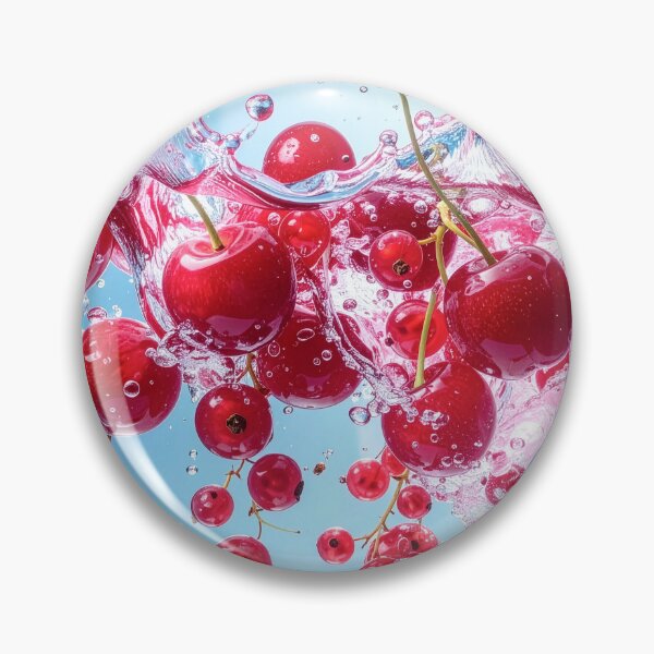 Item preview, Red cherries, currants, water splash pattern designed and sold by angel-cat-22.