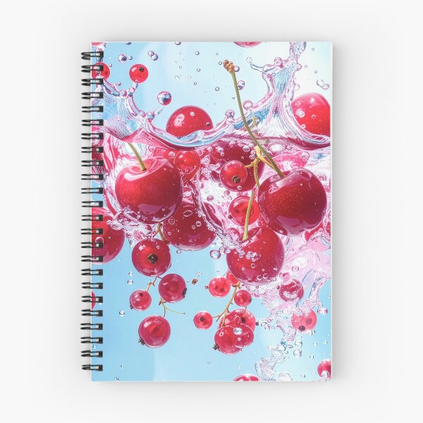 Item preview, Red cherries, currants, water splash pattern designed and sold by angel-cat-22.