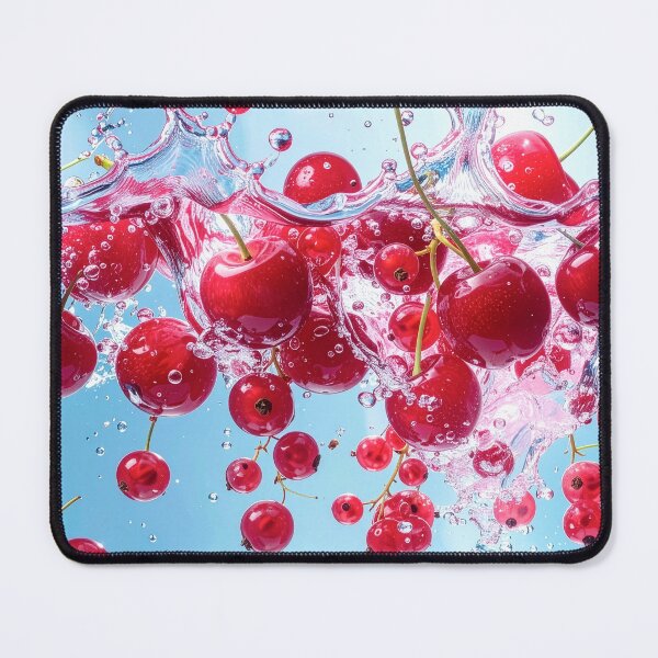 Item preview, Red cherries, currants, water splash pattern designed and sold by angel-cat-22.