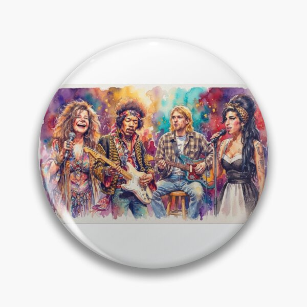Artikelvorschau, Janis Joplin, Jimi Hendrix, Kurt Cobain und Amy Winehouse sind viel zu früh von uns gegangen. entworfen und verkauft von Halifaxartguy.