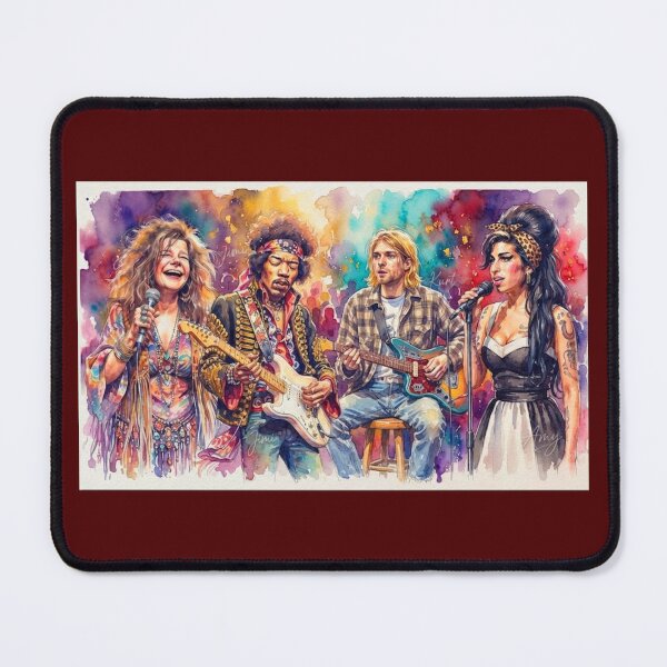 Item preview, Janice Joplin, Jimi Hendrix, Kurt Cobain and Amy Winehouse gone too soon designed and sold by Halifaxartguy.