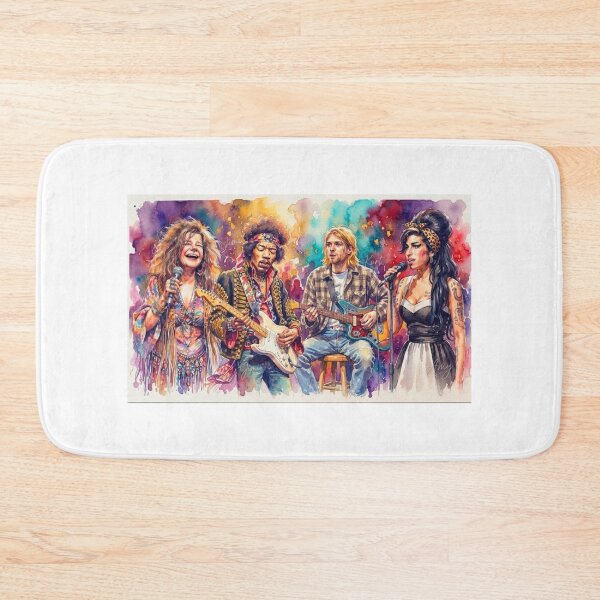 Item preview, Janice Joplin, Jimi Hendrix, Kurt Cobain and Amy Winehouse gone too soon designed and sold by Halifaxartguy.