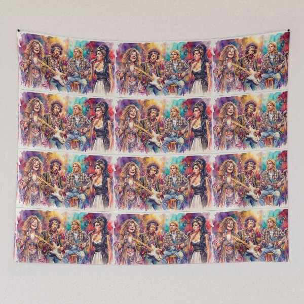 Item preview, Janice Joplin, Jimi Hendrix, Kurt Cobain and Amy Winehouse gone too soon designed and sold by Halifaxartguy.