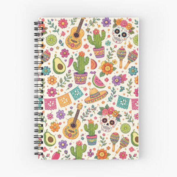 Item preview, Colorful Sugar Skull & Fiesta Mexican Pattern designed and sold by Skyrocketz.