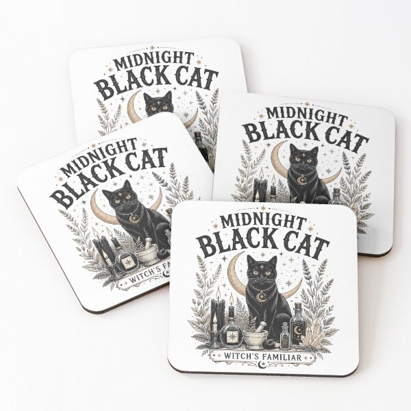 Item preview, Midnight Black Cat Witch's Familiar Line Art + Dotwork designed and sold by KristenosNehk.