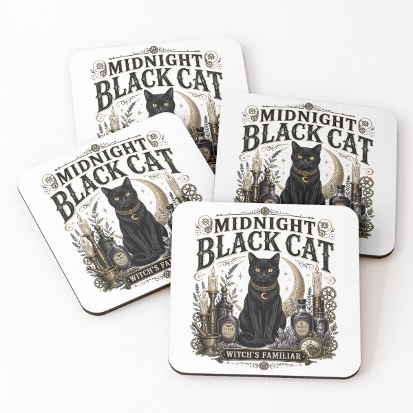 Item preview, Midnight Black Cat Witch's Familiar Steampunk Vintage designed and sold by KristenosNehk.