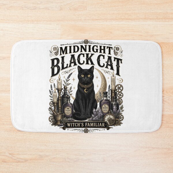 Item preview, Midnight Black Cat Witch's Familiar Steampunk Vintage designed and sold by KristenosNehk.