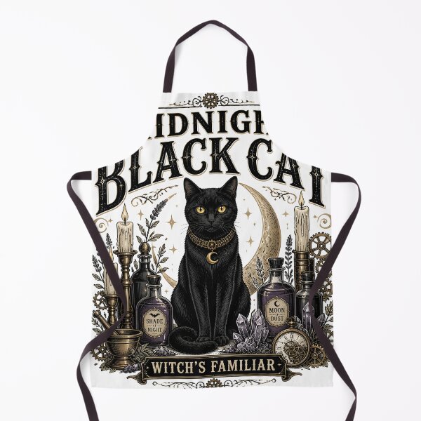 Item preview, Midnight Black Cat Witch's Familiar Steampunk Vintage designed and sold by KristenosNehk.