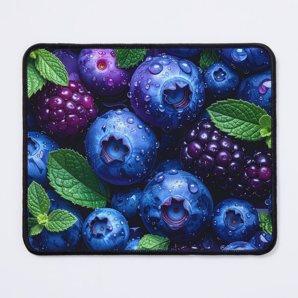Item preview, Fresh blueberries, blackberries, mint, blue, purple designed and sold by angel-cat-22.