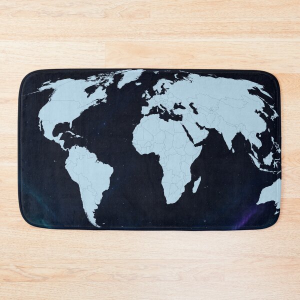 Item preview, Aurora Night World Map Mollweide designed and sold by kuradoshanon.