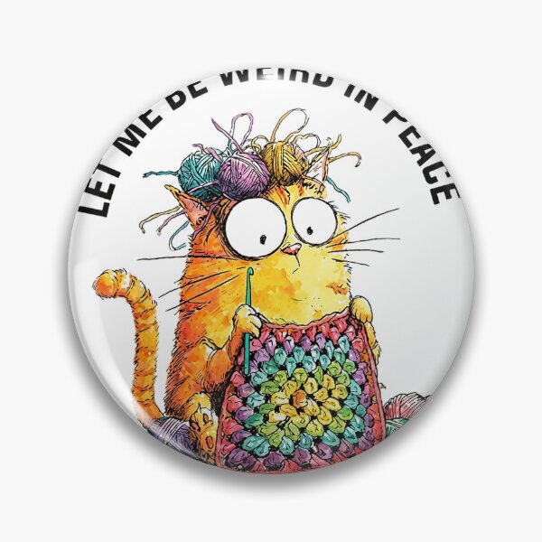 Item preview, Let Me Be Weird in Peace Crochet Cat Humor Art T-Shirt designed and sold by gidget-gadget.