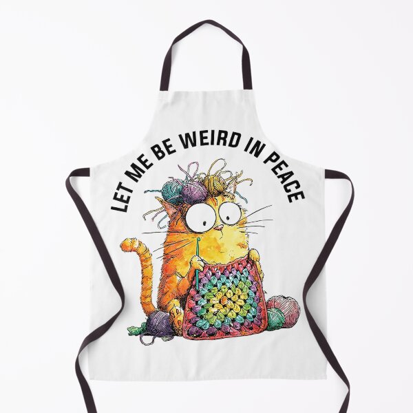 Item preview, Déjame ser raro en paz. Camiseta con estampado de gato de ganchillo y humor. designed and sold by gidget-gadget.