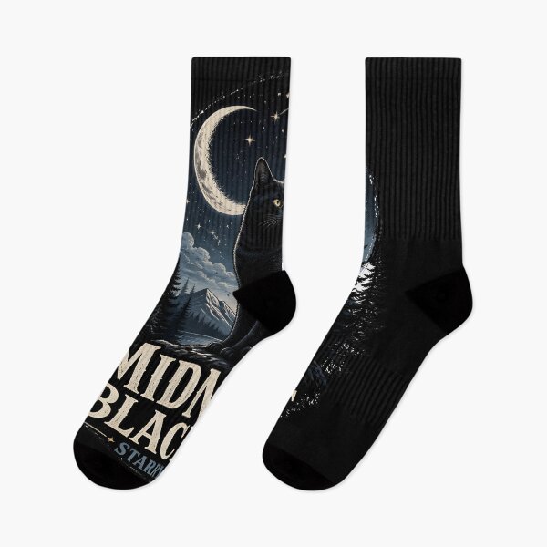 Item preview, Midnight Black Cat Starry Night Dark Realistic designed and sold by BernoNickel.