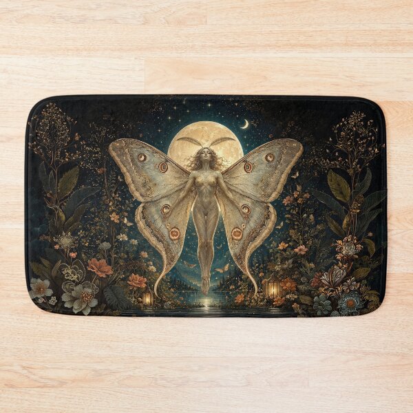 Item preview, Celestial Luna Moth Woman Bathed in Magical Moonlight designed and sold by Ray's Photos & Art.