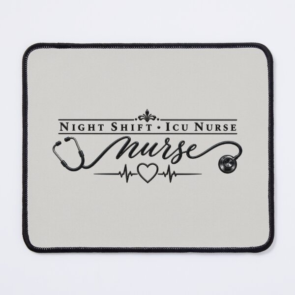 Item preview, Night Shift ICU Nurse – Elegant Stethoscope & Heartbeat designed and sold by HO•Designs.