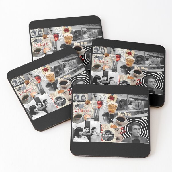 Item preview, French New Wave Scene With Coffee Cups designed and sold by TimelessChic.