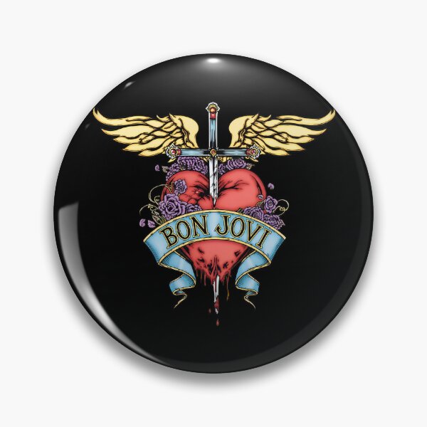 Item preview, Bons Jovis Bleeding Heart Sword Wings Rock Band  designed and sold by MaelyVeyran.