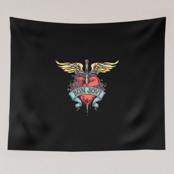 Item preview, Bons Jovis Bleeding Heart Sword Wings Rock Band  designed and sold by MaelyVeyran.