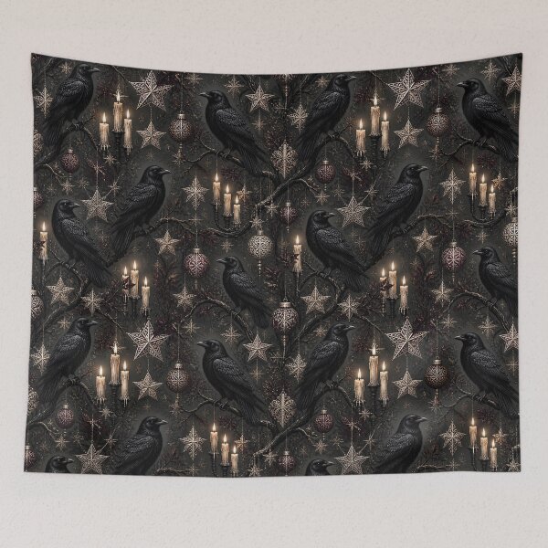 Item preview, Gothic Raven Christmas Dark Magic Christmas Pattern designed and sold by Mystic-Art-2.