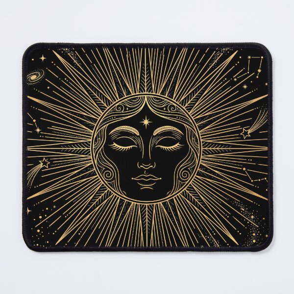 Item preview, Celestial Sun Face Vintage Celestial Moon and Stars Mystical Gold Graphic designed and sold by seven things shop.