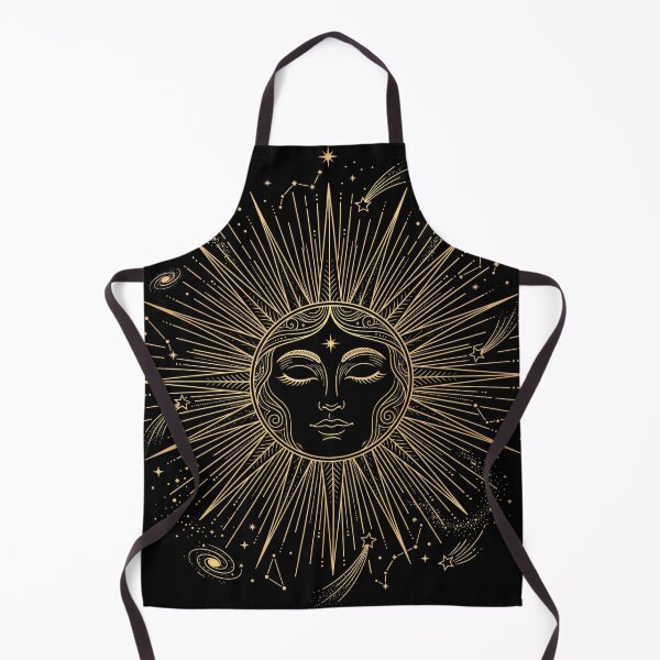 Item preview, Celestial Sun Face Vintage Celestial Moon and Stars Mystical Gold Graphic designed and sold by seven things shop.