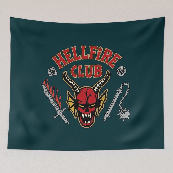 Aperçu de l'œuvre Insigne vintage du Hellfire Club - Modèle de démon créée et vendue par CHIKIPUMcif.
