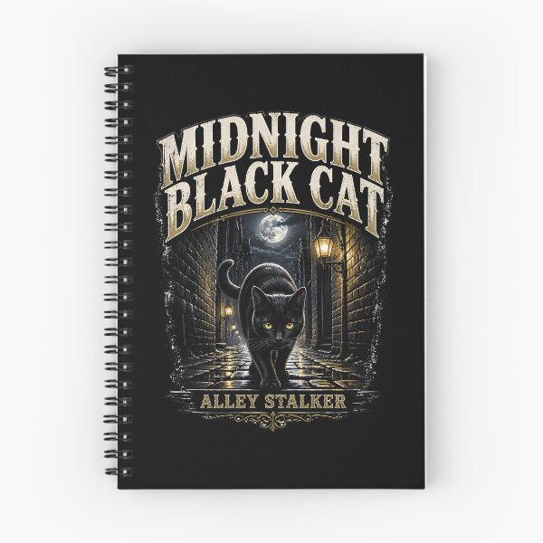Item preview, Midnight Black Cat Alley Stalker Dark Realistic designed and sold by BernoNickel.