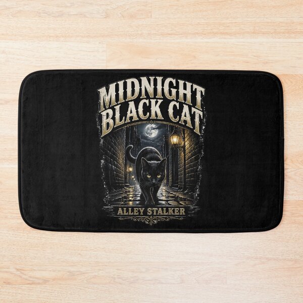 Item preview, Midnight Black Cat Alley Stalker Dark Realistic designed and sold by BernoNickel.