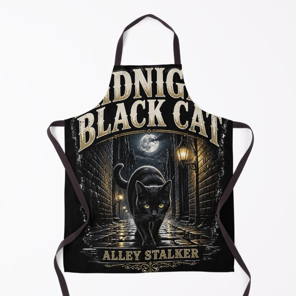 Item preview, Midnight Black Cat Alley Stalker Dark Realistic designed and sold by BernoNickel.