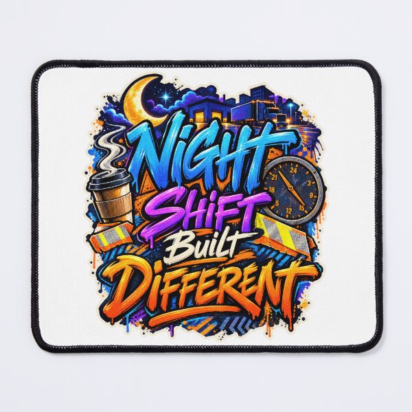 Item preview, Night Shift Built Different Graffiti designed and sold by Mosslume Studio.