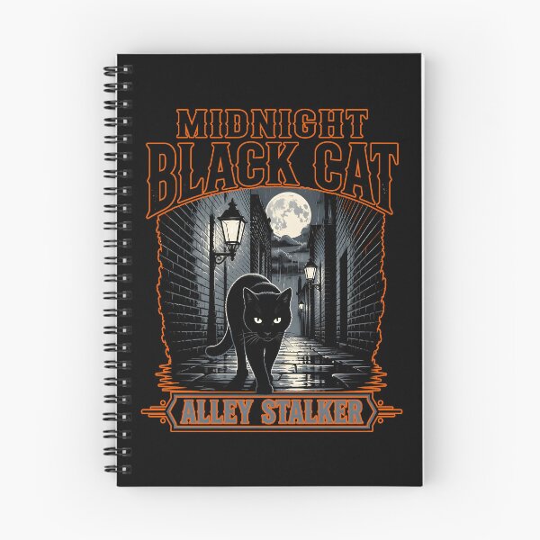 Item preview, Midnight Black Cat Alley Stalker Minimal Silhouette designed and sold by BernoNickel.