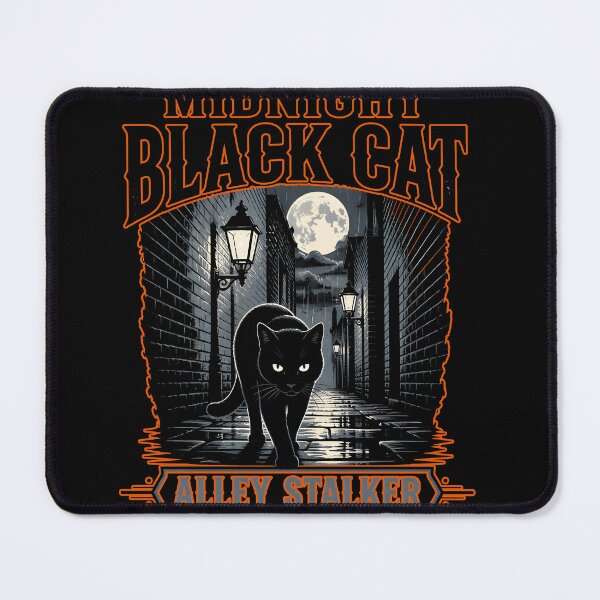 Item preview, Midnight Black Cat Alley Stalker Minimal Silhouette designed and sold by BernoNickel.