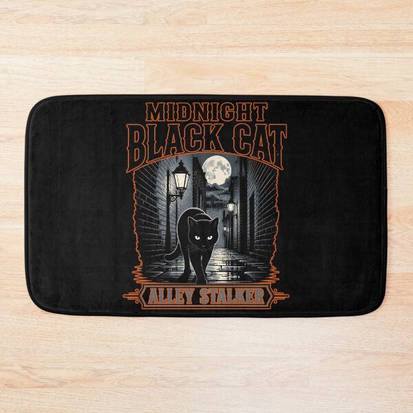 Item preview, Midnight Black Cat Alley Stalker Minimal Silhouette designed and sold by BernoNickel.