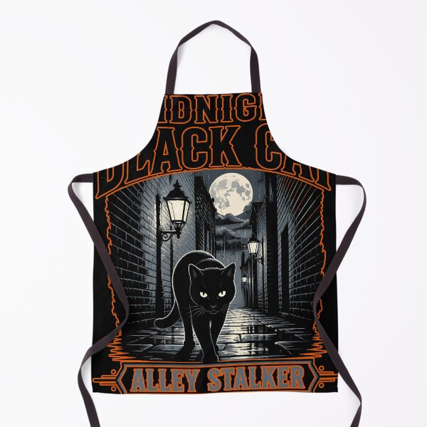 Item preview, Midnight Black Cat Alley Stalker Minimal Silhouette designed and sold by BernoNickel.
