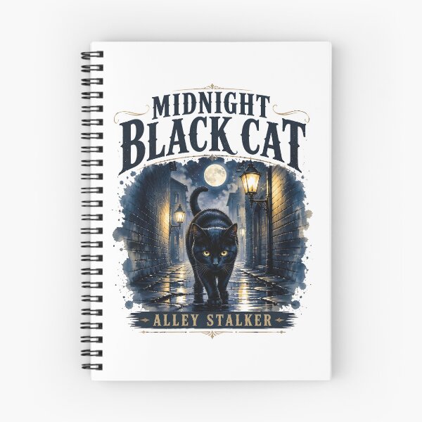 Item preview, Midnight Black Cat Alley Stalker Watercolor Fantasy designed and sold by BernoNickel.