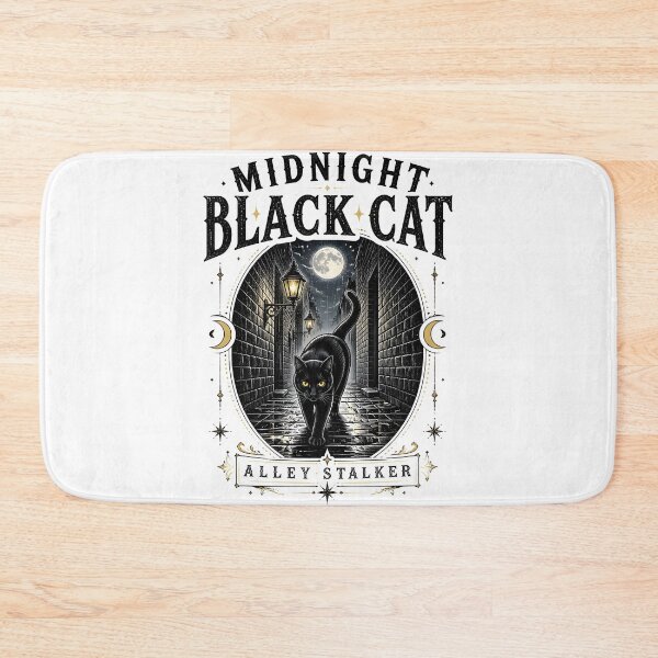 Item preview, Midnight Black Cat Alley Stalker Line Art + Dotwork designed and sold by KristenosNehk.