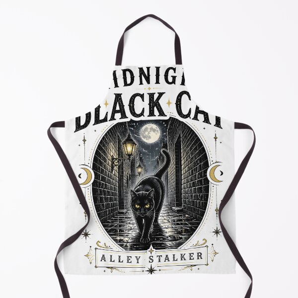 Item preview, Midnight Black Cat Alley Stalker Line Art + Dotwork designed and sold by KristenosNehk.