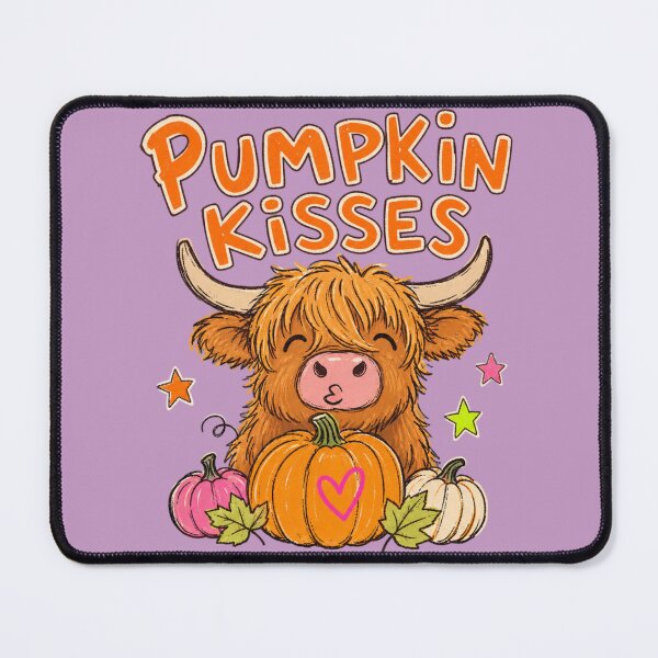 Item preview, Cute Highland Cow Autumn Pumpkin Kisses designed and sold by CRMediaGroup.