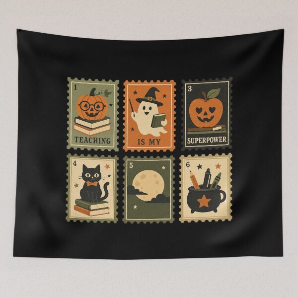 Item preview, Retro Halloween Teacher - Teaching Is My Superpower designed and sold by Graphic Vibe Designs.