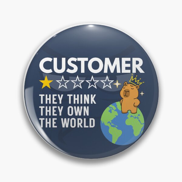 Item preview, Customer 1 Star Rating - Sarcastic Hospitality & Retail Worker Humor designed and sold by hanekopro.