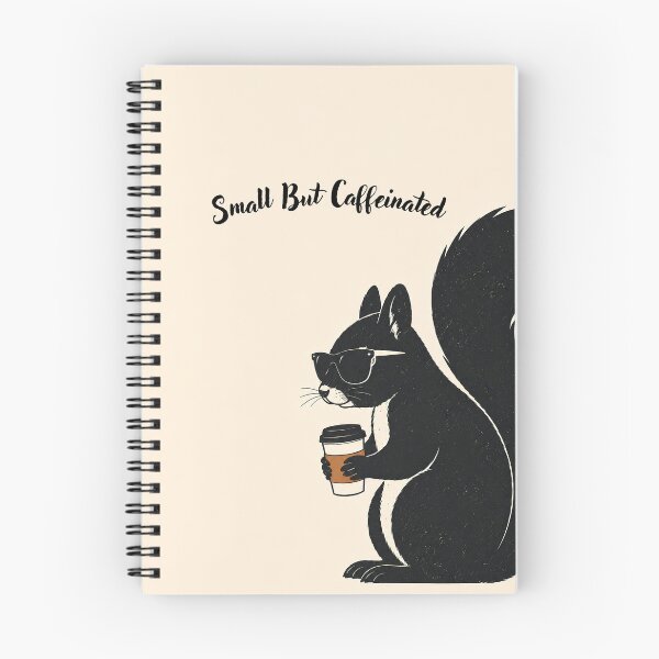 Item preview, Small But Caffeinated Coffee Squirrel designed and sold by LuvePress.