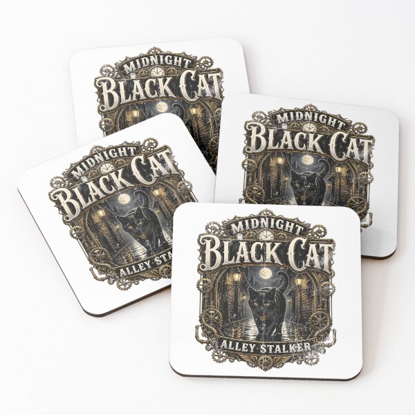 Item preview, Midnight Black Cat Alley Stalker Steampunk Vintage designed and sold by KristenosNehk.