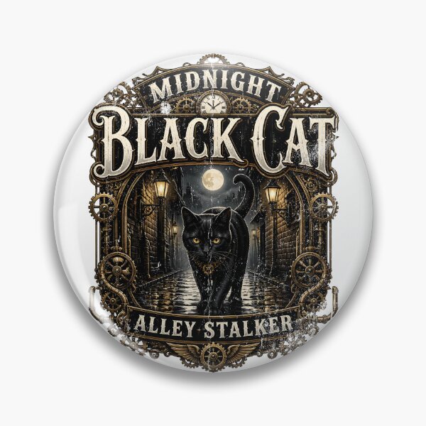 Item preview, Midnight Black Cat Alley Stalker Steampunk Vintage designed and sold by KristenosNehk.
