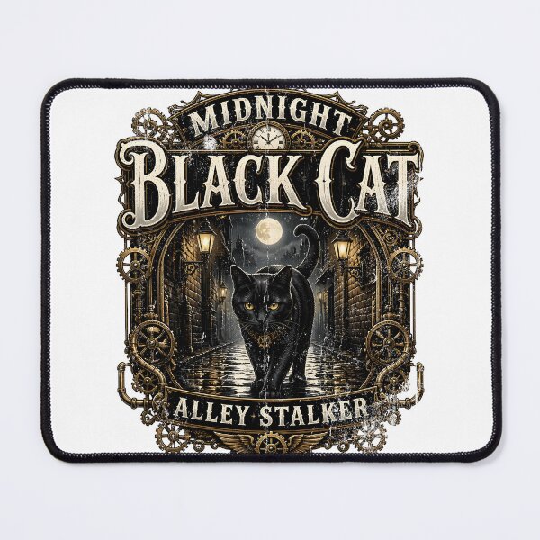Item preview, Midnight Black Cat Alley Stalker Steampunk Vintage designed and sold by KristenosNehk.