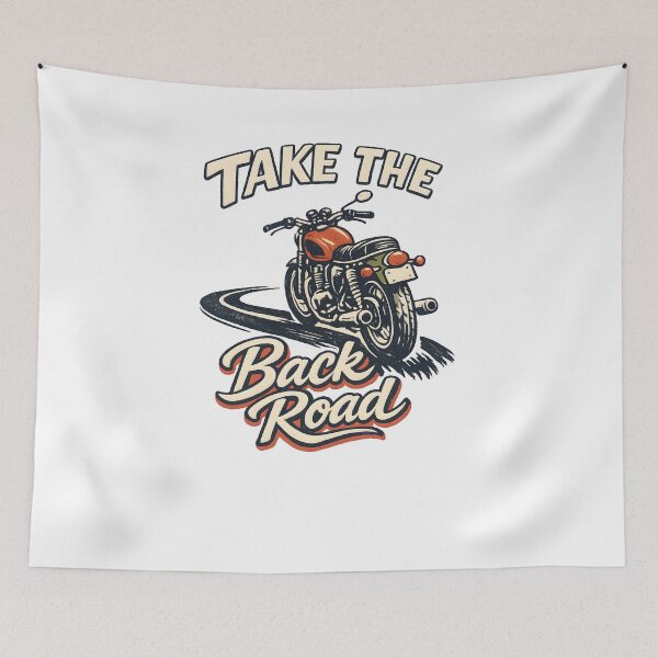 Item preview, Take The Back Road Vintage Motorcycle Rider Design designed and sold by Naviora.